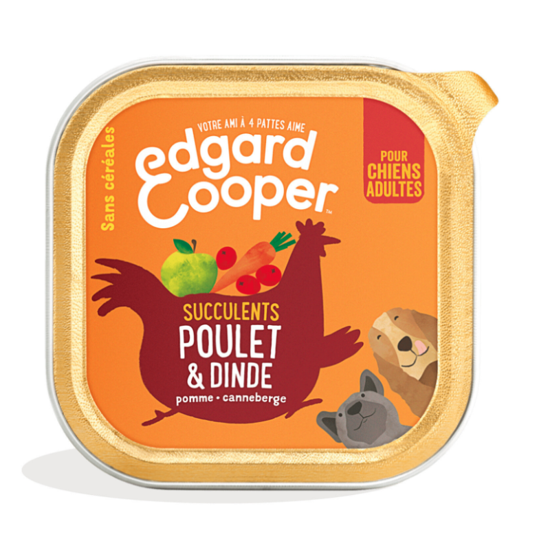 Pâtée pour Chien Adulte au Poulet Dinde sans Céréales 300g