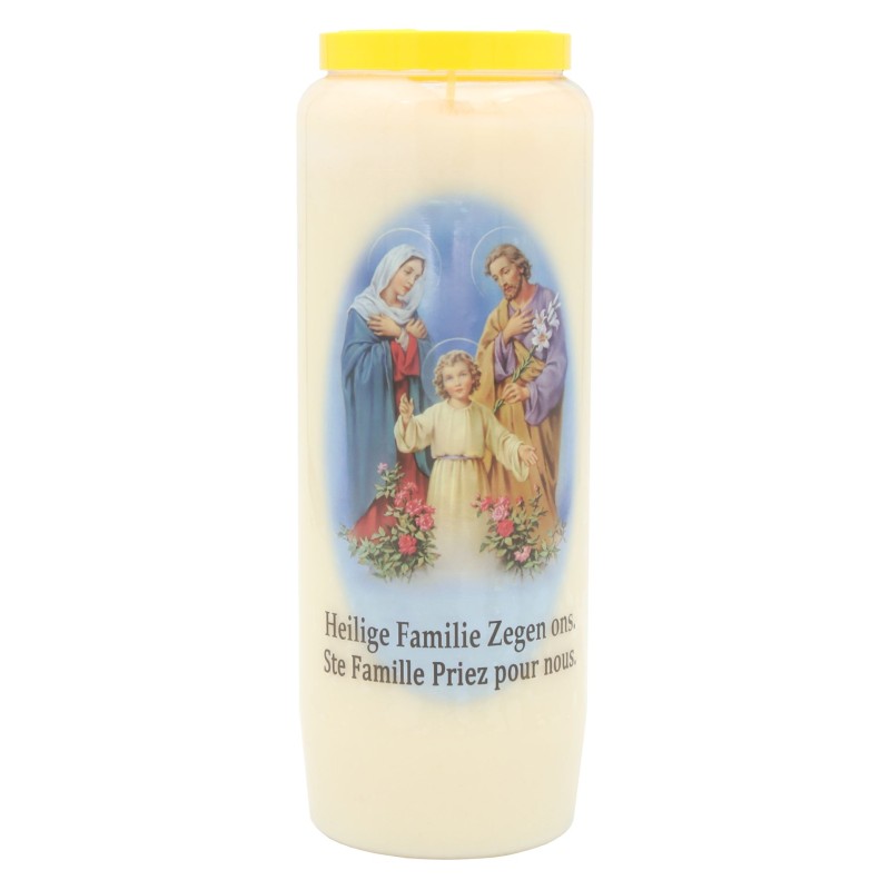 Bougie de Neuvaine Blanche Sainte Famille