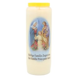 Bougie de Neuvaine Blanche Sainte Famille