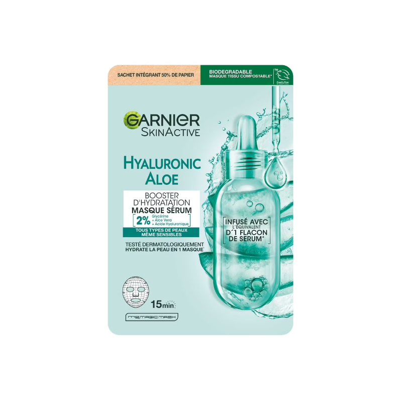 Hydrabomb Masque Tissu avec Acide Hyaluronique et Aloe Vera x1