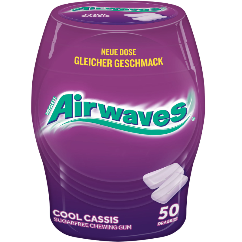 Chewing-gum cool cassis sans sucres x50 88g
