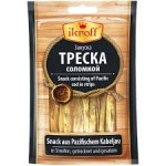 Snack à Base de Lanières de Morue du Pacifique, Séchées, Salées et Sucrées, 36g