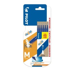 Recharge bleu pour roller frixion effaçable pointe moyenne x6