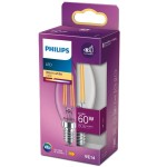 Ampoule LED Flamme transparente à filament 60W E14 couleur chaude