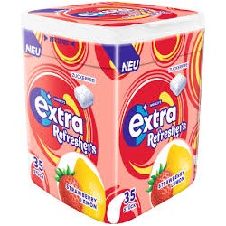 Chewing gum fraise citron sans sucre 35 dragées