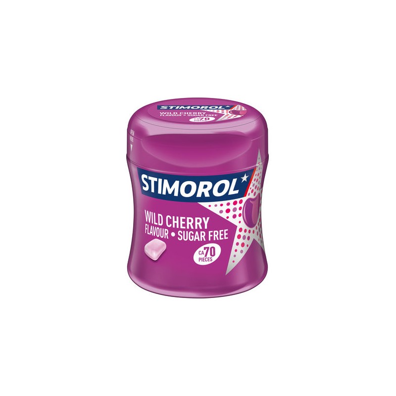 Chewing-gum cerise sans sucre 73g