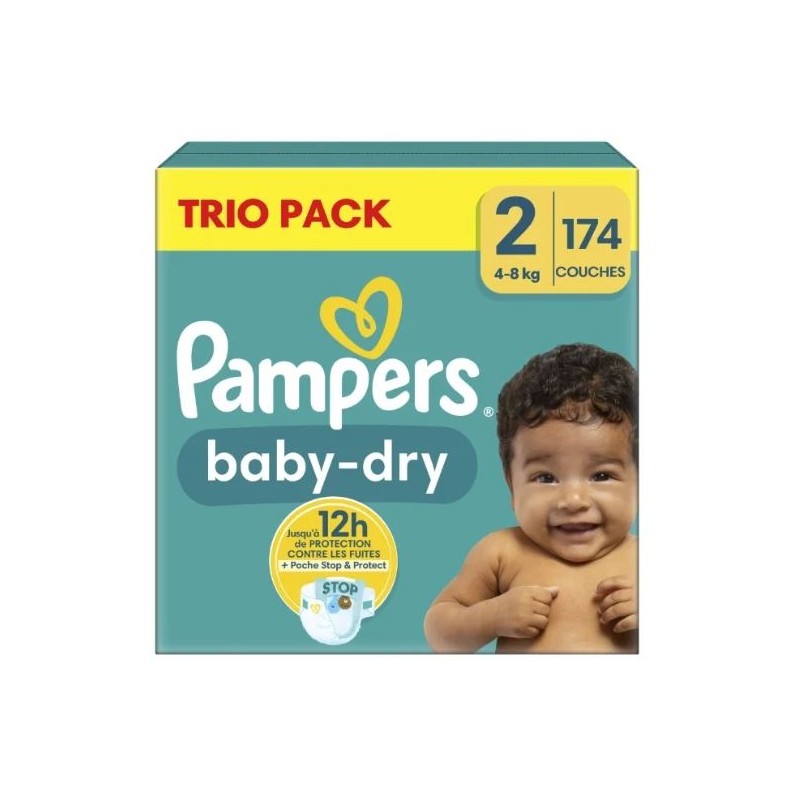 Couches baby dry taille 2 4-8kg x174