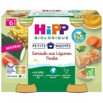 Petits mijotés semoule aux légumes poulet bio dès 6 mois 2x190g
