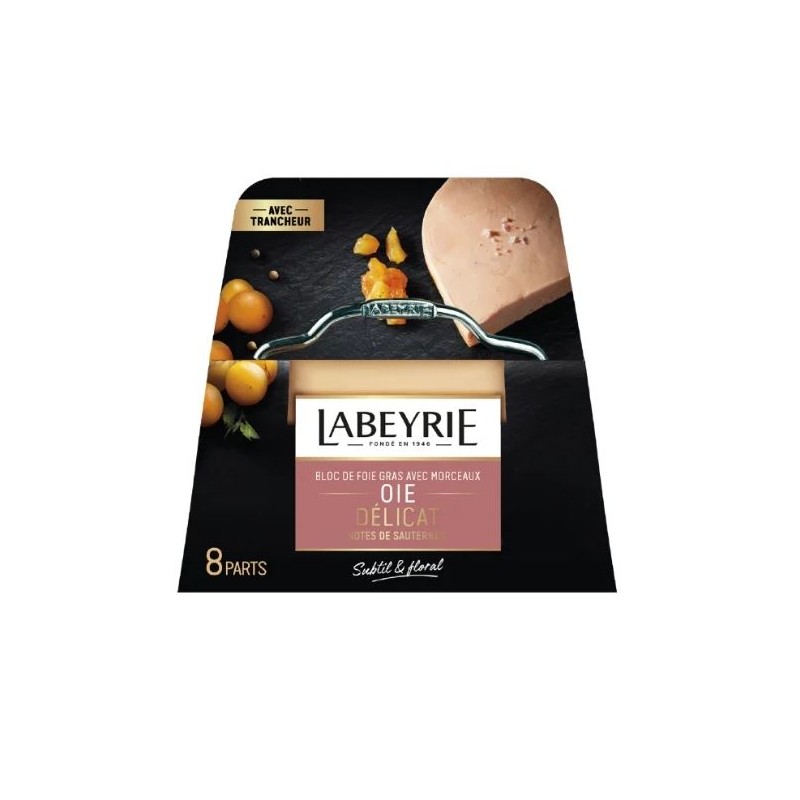 Foie gras d'oie délicat avec morceaux 285g + lyre