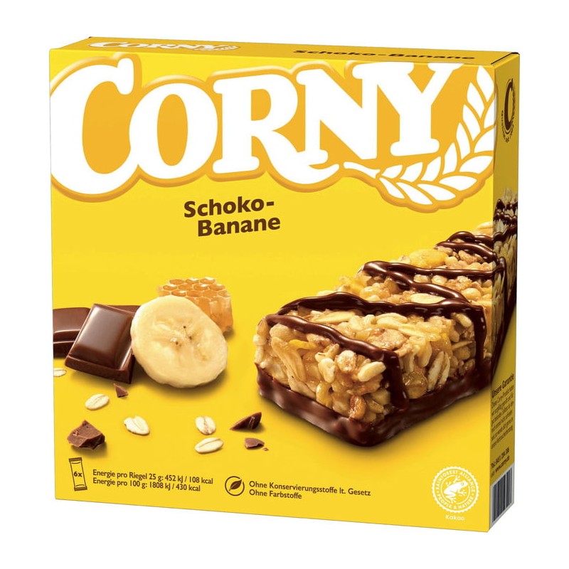 Barres de Céréales Chocolat et Banane x6 150g