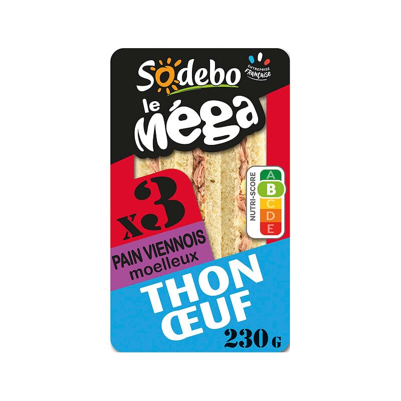Sandwich méga club thon oeuf mayo 230g