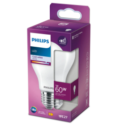 Ampoule LED E27 standard blanc froid 60W