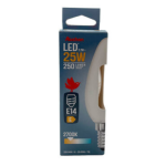 Ampoule Bougie LED E14 25w Lumière Jaune