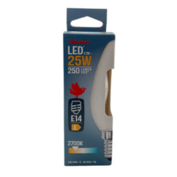 Ampoule Bougie LED E14 25w Lumière Jaune
