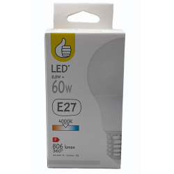 Ampoule LED E27 60w Lumière Blanche