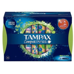Tampons compak pearl super avec applicateur x36