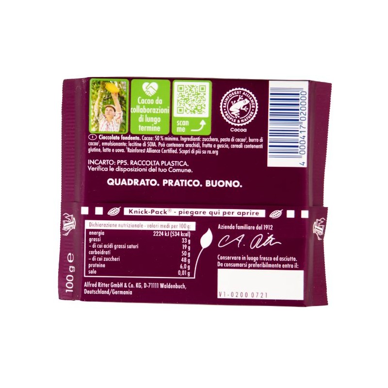 Chocolat noir fondant 100g