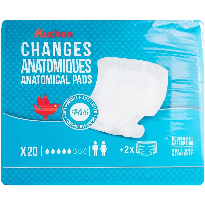 Changes anatomiques avec 2 slips x20