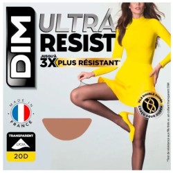 Collant ultra resist taille 2 transparent 20D beige