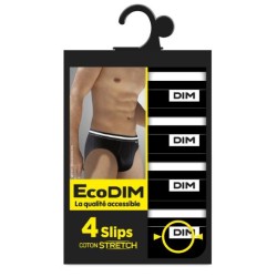 Slip homme ecodim coton stretch taille 5 noir x4