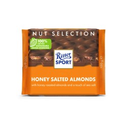 Chocolat au lait aux amandes miel et sel 100g