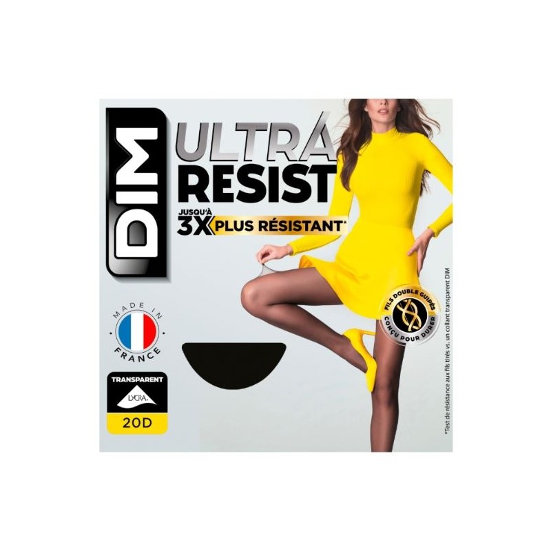 Collant ultra resist taille 4 transparent 20D noir