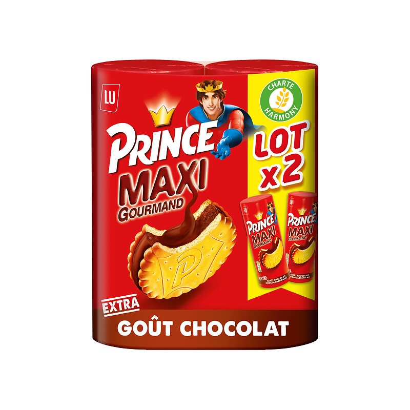 Biscuits fourrés au chocolat maxi gourmand 2x250g