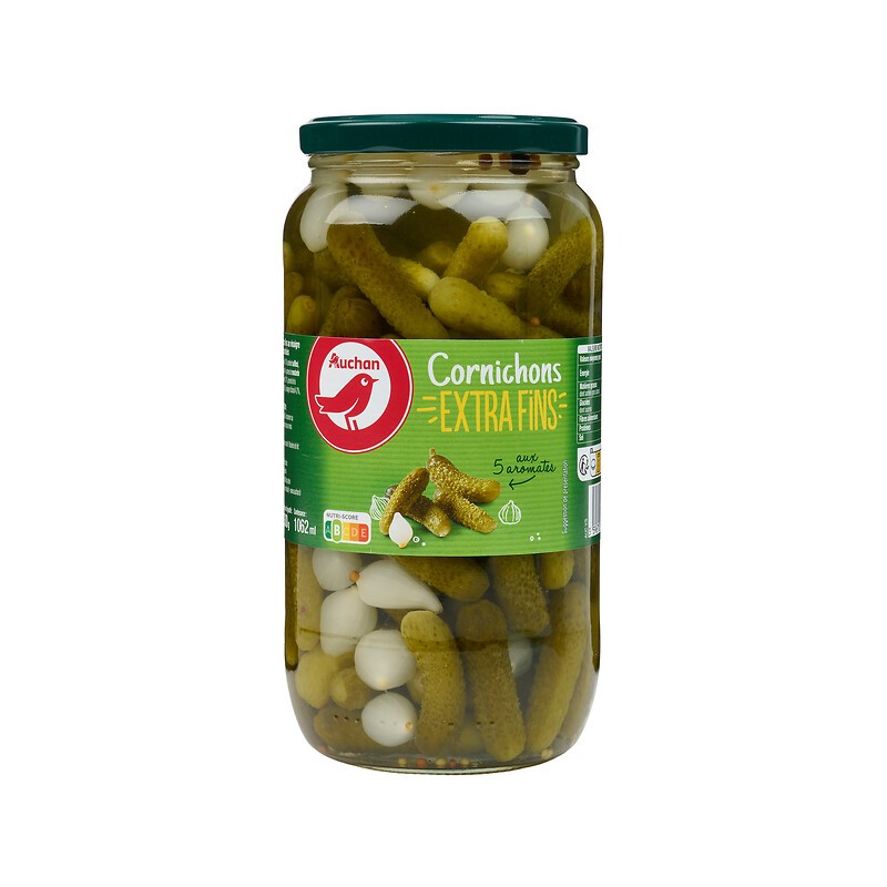 Cornichons extra fins aux 5 aromates 530g