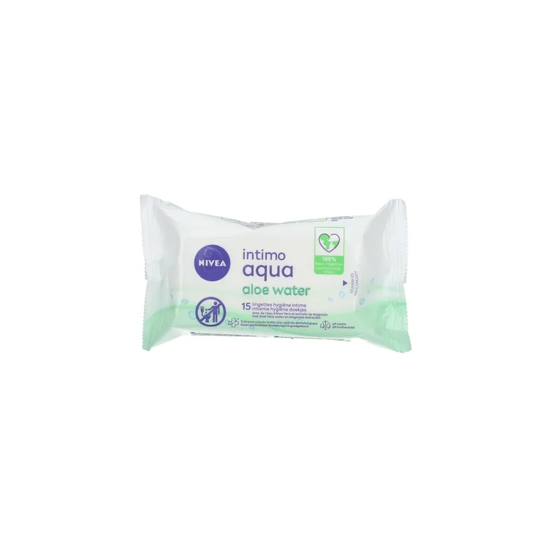 Lingettes hygiène intime à l'aloe vera x15