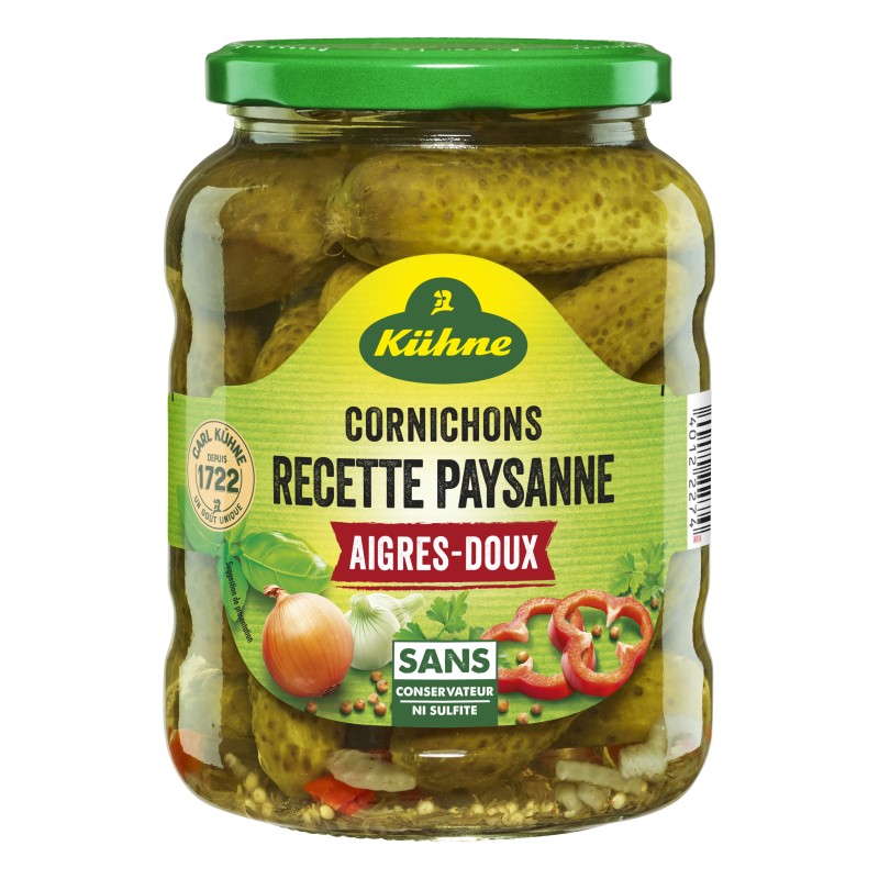 Cornichons Recette Paysanne Aigres-Doux 360g