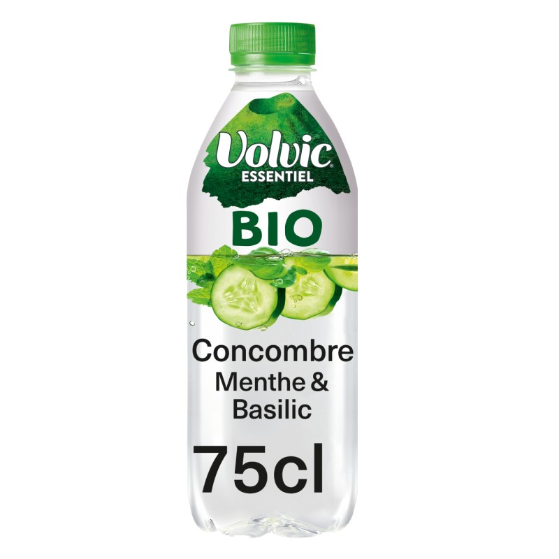 Essentiel Bio Eau Aromatisée Concombre Menthe Basilic 75cl