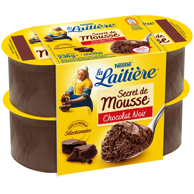 Secret de mousse au chocolat noir 4x59g