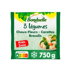 Choux fleurs carottes et brocolis 750g
