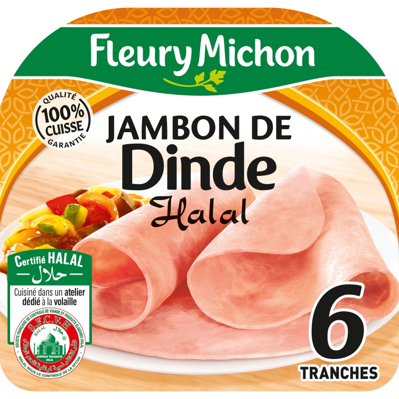 Jambon de Dinde Halal 6 tranches 180g