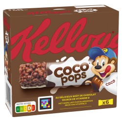 Barres de céréales coco pops x6 120g