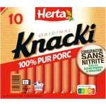 Knacks pur porc sans nitrite x10 350g