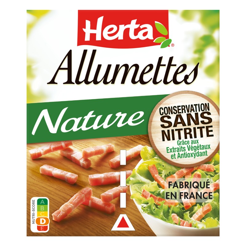 Lardons allumettes nature sans nitrite 2x75g
