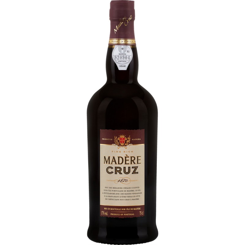 Vin de liqueur Madère Cruz 17% 75cl