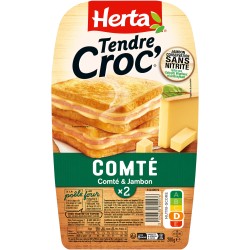 Croque monsieur comté et jambon sans nitrite x2 200g