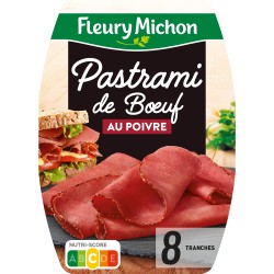 Pastrami de boeuf au poivre 6 tranches 100g