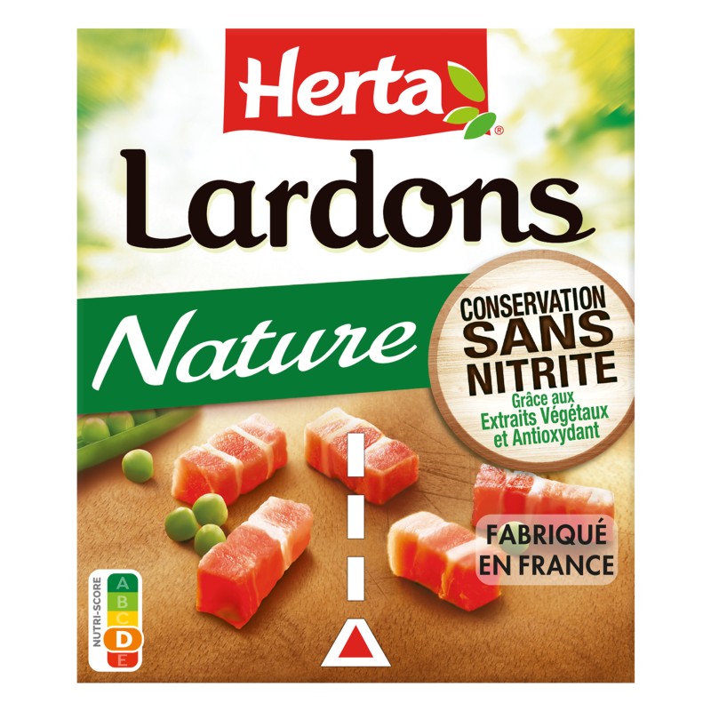 Lardons nature sans nitrite 2x75g