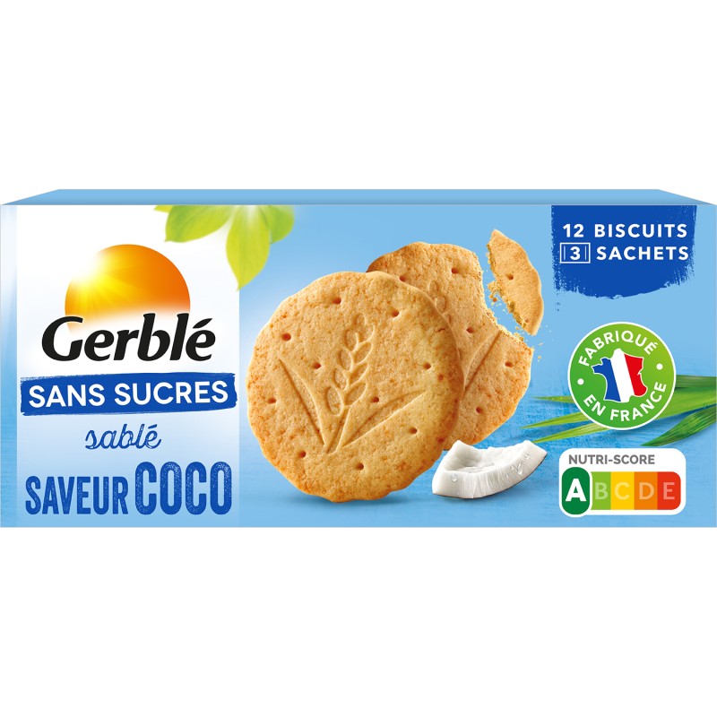 Sablé saveur coco sans sucres 3x4 132g