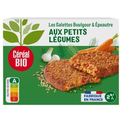 Galettes épeautre boulghour petits légumes 2x100g