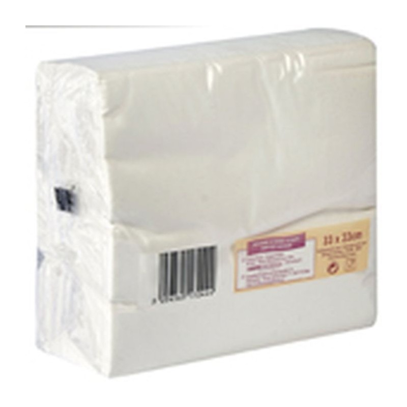 Serviettes en Papier Blanc 33x33cm 2 Plis x100