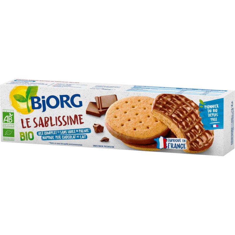 Bio Sablissime au Chocolat au Lait x16 200g