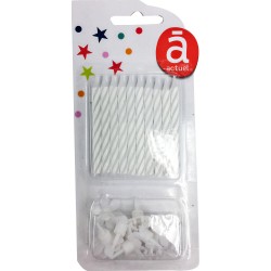 Bougies d'Anniversaire Blanc x10