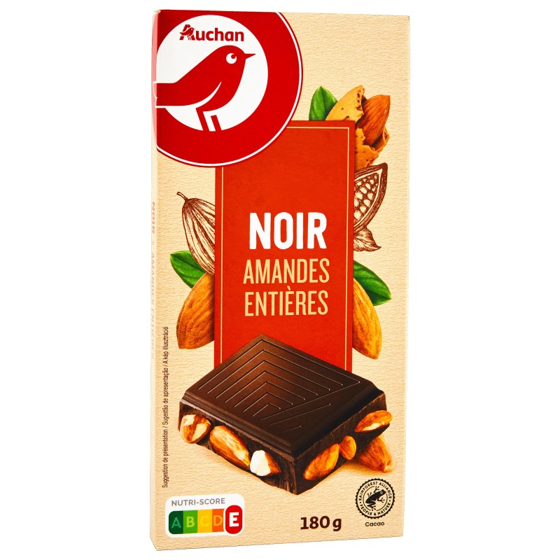 Chocolat Noir 50% Amandes Entières 180g