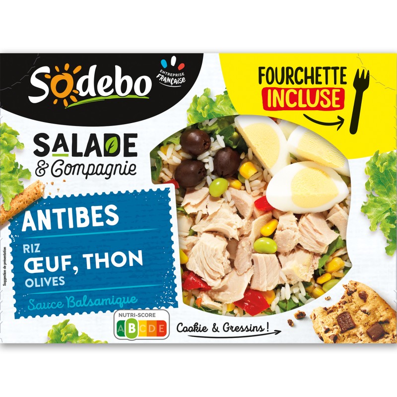 Salade & compagnie antibes riz oeuf thon olives 320g