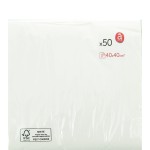 Serviettes en Papier Blanc 40x40cm 3plis x50