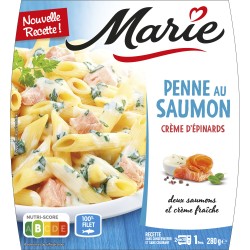 Penne au saumon crème d'épinards 280g